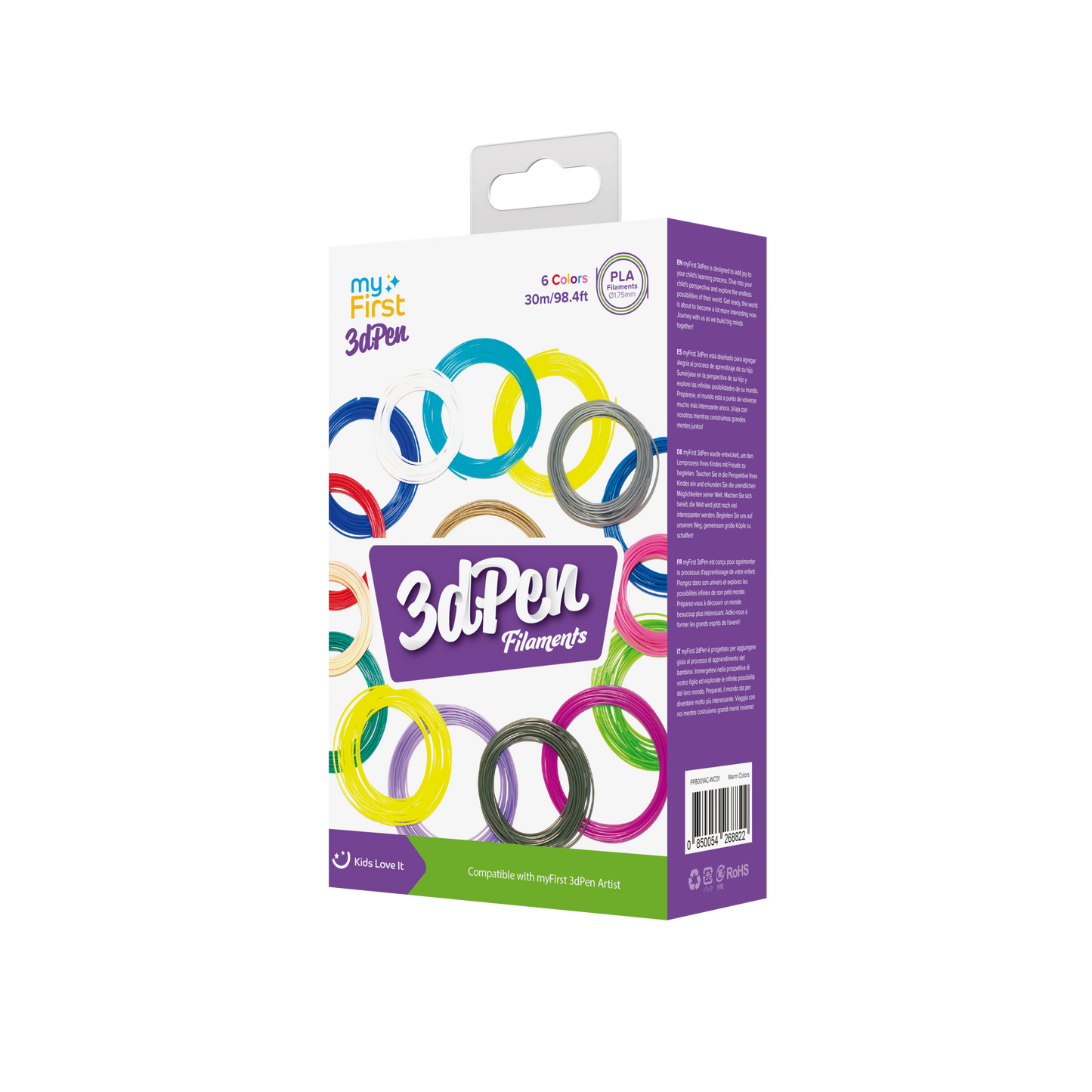Filament Refill for myFirst 3dPen Artist | PLA Filament 6 Colors