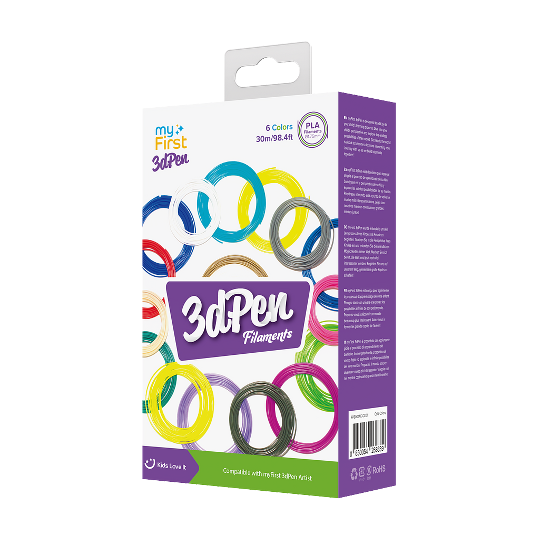 Filament Refill for myFirst 3dPen Artist | PLA Filament 6 Colors