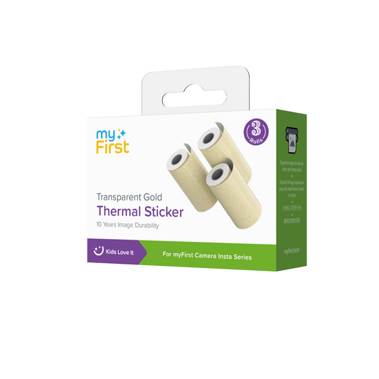 Thermal Sticker Transparent Gold Glitter for myFirst Camera Insta 20/Insta 2/Insta Wi