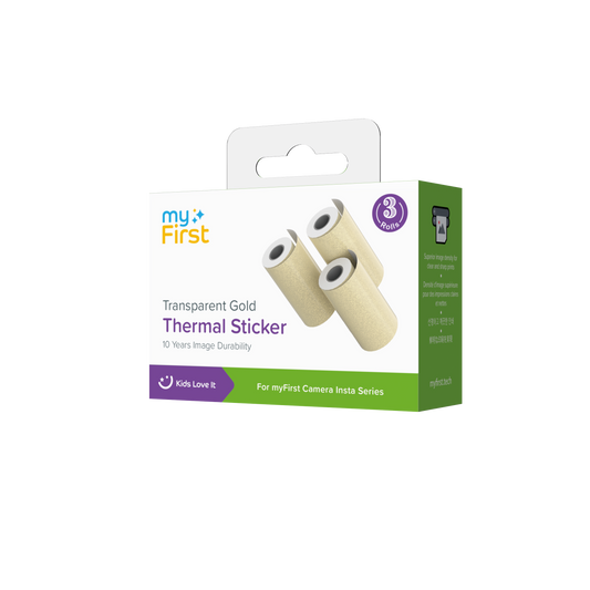 Thermal Sticker Transparent Gold Glitter for myFirst Camera Insta 20/Insta 2/Insta Wi
