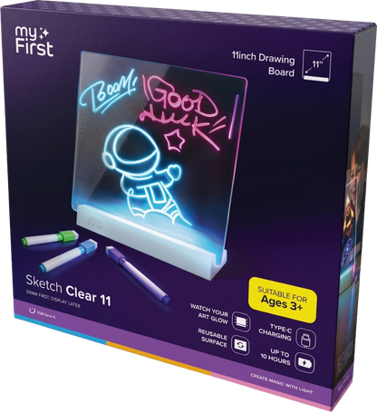 myFirst Sketch Clear — Glowing Light Board for Kids