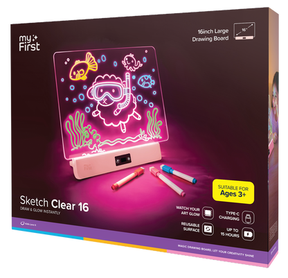 myFirst Sketch Clear — Glowing Light Board for Kids