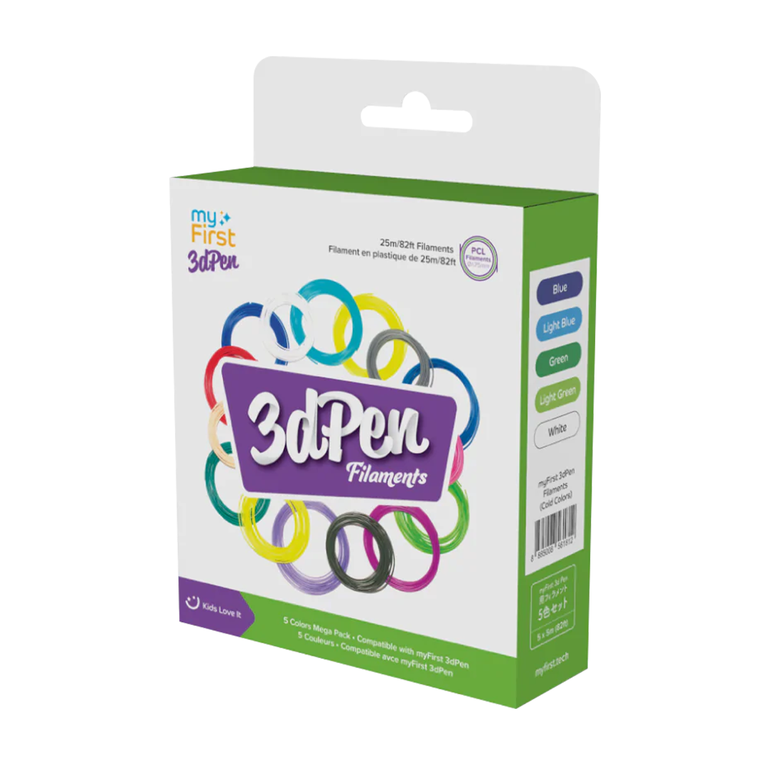 Filament Refill for myFirst 3dPen Make | PCL Filaments 5 Colors