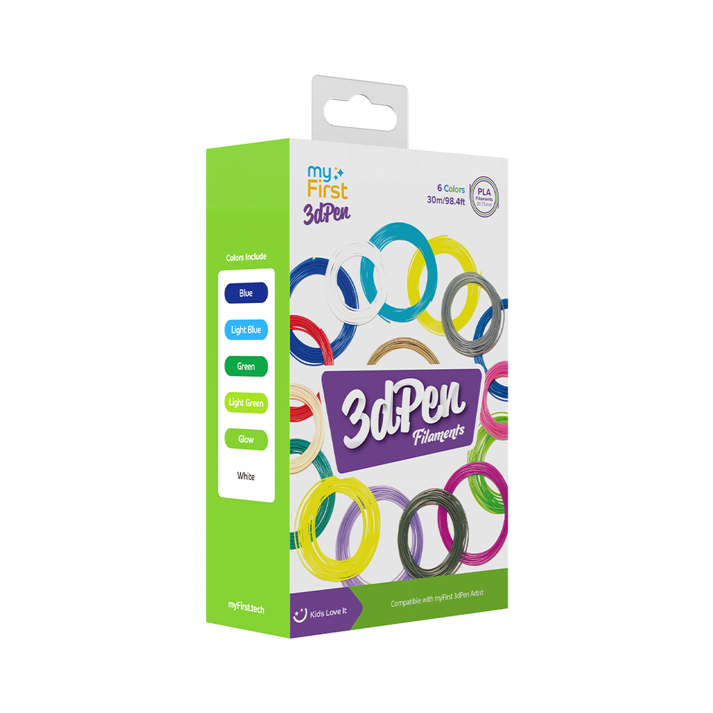 Filament Refill for myFirst 3dPen Artist | PLA Filament 6 Colors
